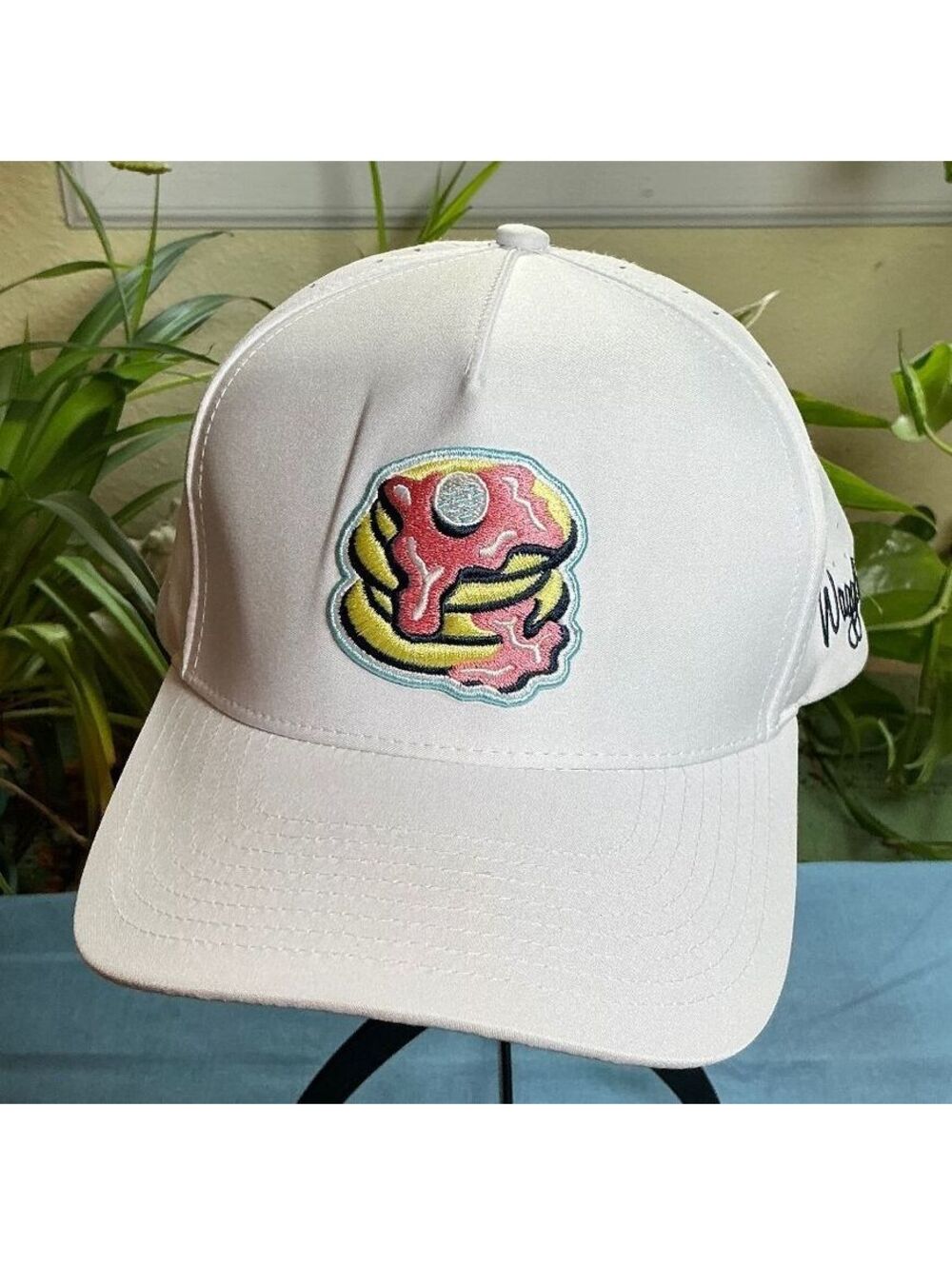 Waggle Golf Pancake Stack Snapback Hat Cap White One Size